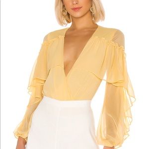 Beautiful yellow top body suit